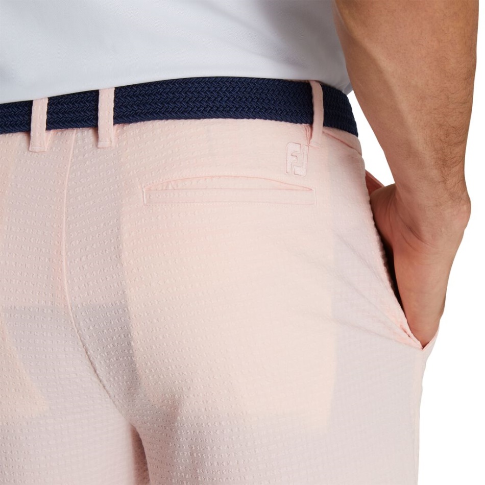 Shorts Listrados Rosa Quartzo 10\\ Costura Interna Footjoy Pt